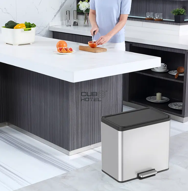 Balde com Pedal 9+9+9L Inox Mate EKO Essential 